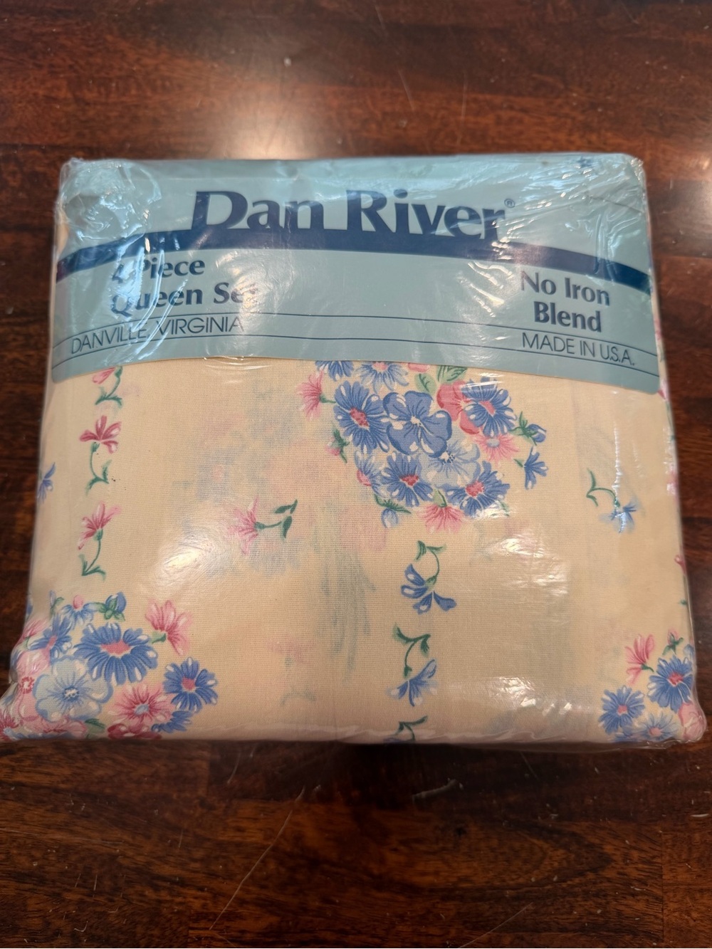 🆕 1987 Dan River Queen sheet set “Louise” floral coquette cottagecore sealed NOS